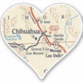Mapa De Chihuahua Aufkleber (Vorderseite)