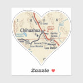 Mapa De Chihuahua Aufkleber (Blatt)