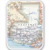Mapa de Guatemala Aufkleber (Vorderseite)