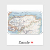 Mapa de Honduras Aufkleber (Blatt)