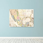 Mapa de los Estados Unidos De Mejico Leinwanddruck (Insitu (Holzboden))