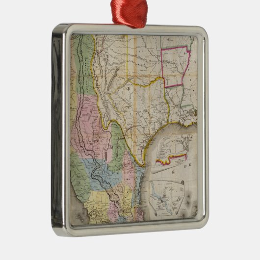 Mapa de los Estados Unidos de Mejico Silbernes Ornament (Rechts)