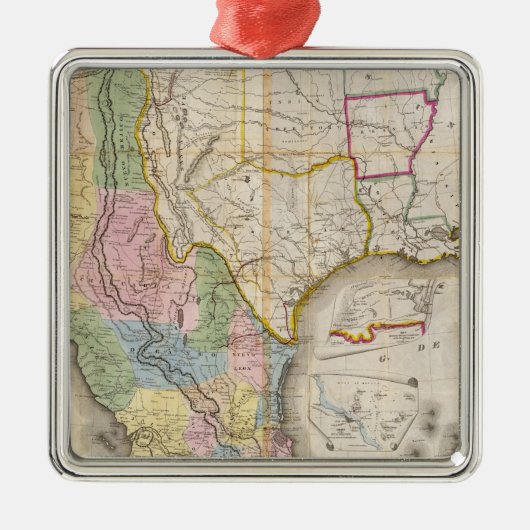 Mapa de los Estados Unidos de Mejico Silbernes Ornament (Vorne)