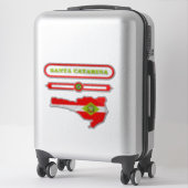 MAPA DE SANTA CATARINA. SAMER BRASIL AUFKLEBER (Koffer)