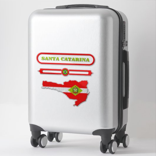MAPA DE SANTA CATARINA. SAMER BRASIL AUFKLEBER (Koffer)