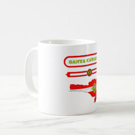 MAPA DE SANTA CATARINA. SAMER BRASIL KAFFEETASSE