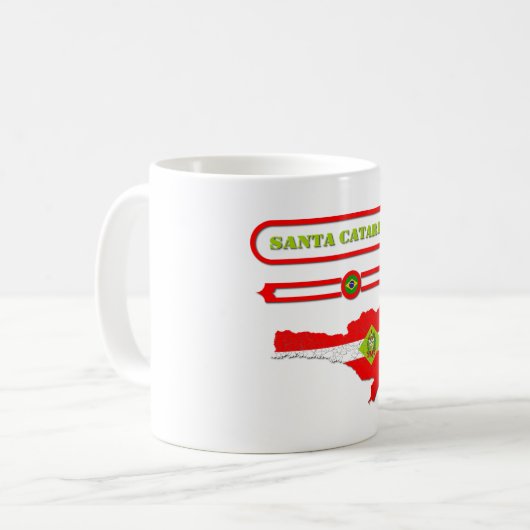 MAPA DE SANTA CATARINA. SAMER BRASIL KAFFEETASSE (Vorderseite Links)