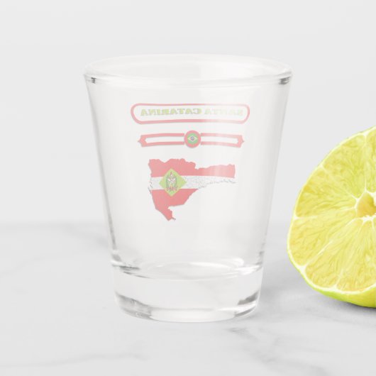 MAPA DE SANTA CATARINA. SAMER BRASIL SCHNAPSGLAS (Rückseite)