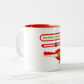 MAPA DE SANTA CATARINA. SAMER BRASIL ZWEIFARBIGE TASSE (Vorderseite Links)