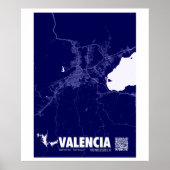 Mapa de Valencia - Venezuela - Stadtkarte Poster (Vorne)