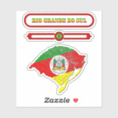 MAPA DO RIO GRANDE DO SUL. SAMER BRASIL AUFKLEBER (Blatt)