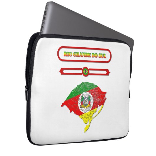 MAPA DO RIO GRANDE DO SUL. SAMER BRASIL LAPTOPSCHUTZHÜLLE (Vorne Rechts)