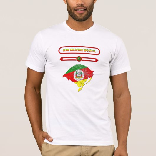 MAPA DO RIO GRANDE DO SUL. SAMER BRASIL T-Shirt (Vorderseite)