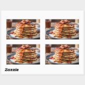 Maple Bacon Pancakes Rechteckiger Aufkleber (Blatt)