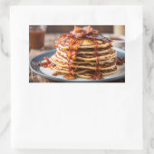 Maple Bacon Pancakes Rechteckiger Aufkleber (Tasche)