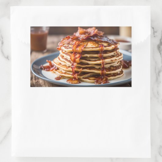 Maple Bacon Pancakes Rechteckiger Aufkleber (Tasche)