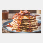 Maple Bacon Pancakes Rechteckiger Aufkleber (Vorderseite)