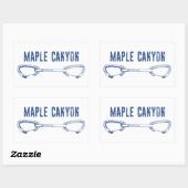 Maple Canyon Klettersteig Schnellziehen Rechteckiger Aufkleber (Blatt)