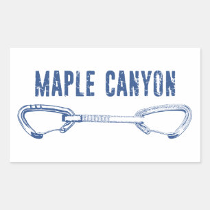 Maple Canyon Klettersteig Schnellziehen Rechteckiger Aufkleber