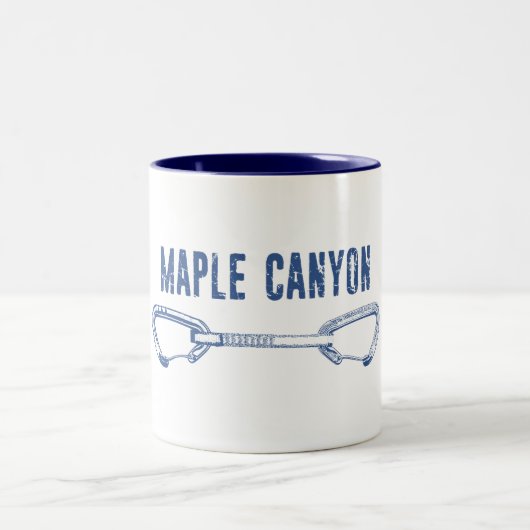 Maple Canyon Klettersteig Schnellziehen Zweifarbige Tasse (Mittel)