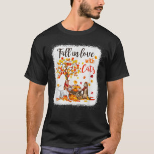 Maple Cat Leaf Fall Hallo Herbst Fahrrad T-Shirt