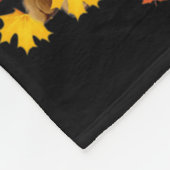 Maple Cat Leaf Fall Hallo Herbst Spaß Kitty Fleecedecke (Ecke)