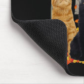 Maple Cat Leaf Fall Hallo Herbst Spaß Kitty Mousepad (Ecke)