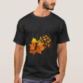 Maple Cat Leaf Fall Hallo Herbstsonne Katze Kitten T-Shirt (Vorderseite)