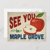 Maple Grove Minnesota Apple - Vintage Travel Postkarte (Vorne/Hinten)
