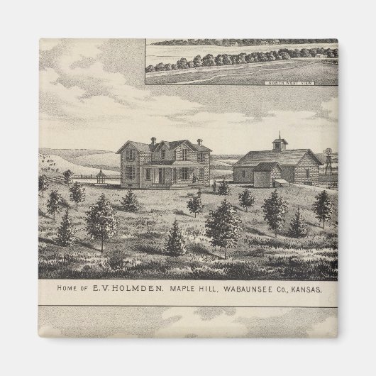 Maple Hilland Silver Spring Ranch, Kansas Magnet (Vorne)