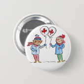 Maple Leaf Balloons Button (Vorne & Hinten)