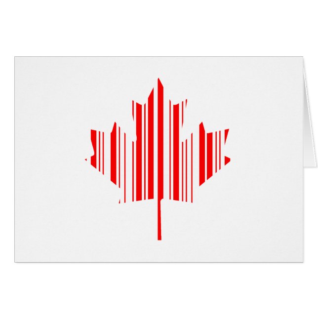 MAPLE LEAF BAR CODE KANADA FLAG Barcode Muster (Vorderseite (Horizontal))