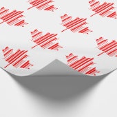 MAPLE LEAF BAR CODE KANADA FLAG Barcode Muster Geschenkpapier (Ecke)