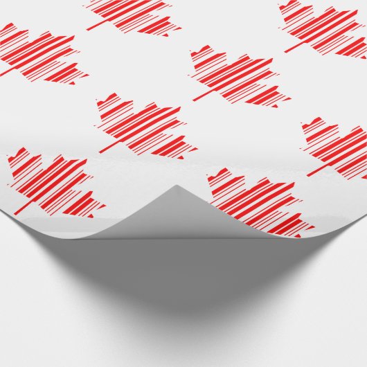 MAPLE LEAF BAR CODE KANADA FLAG Barcode Muster Geschenkpapier (Ecke)