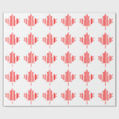 MAPLE LEAF BAR CODE KANADA FLAG Barcode Muster Geschenkpapier (Flach)