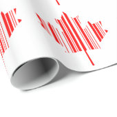 MAPLE LEAF BAR CODE KANADA FLAG Barcode Muster Geschenkpapier (Rolleneckpunkt)