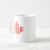 MAPLE LEAF BAR CODE KANADA FLAG Barcode Muster Kaffeetasse (Vorderseite Links)