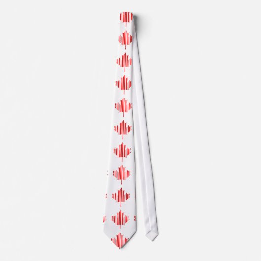 MAPLE LEAF BAR CODE KANADA FLAG Barcode Muster Krawatte (Vorderseite)