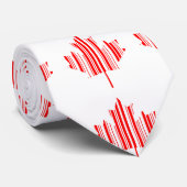 MAPLE LEAF BAR CODE KANADA FLAG Barcode Muster Krawatte (Gerollt)