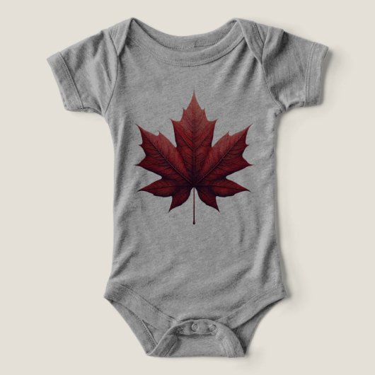 Maple Leaf Body, Kids Apparel, Fall Babyeinteiler (Design Vorderseite)