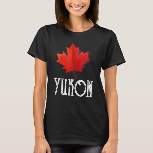 Maple Leaf Canada Flag Yukon Canada T-Shirt (Vorderseite)