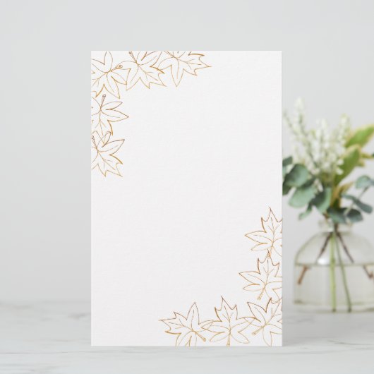 Maple Leaf Edge Stationierung Briefpapier (Stehend Vorderseite)