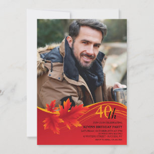 Maple Leaf Foto Einladung