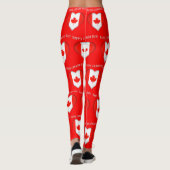 Maple Leaf Hearts Happy Canada Day Leggings (Rückseite)