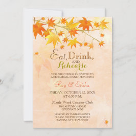 Maple Leaf Hochzeit Probe Dinner Einladung