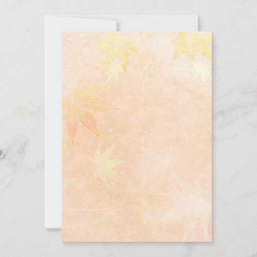 Maple Leaf Hochzeit Probe Dinner Einladung (Rückseite)