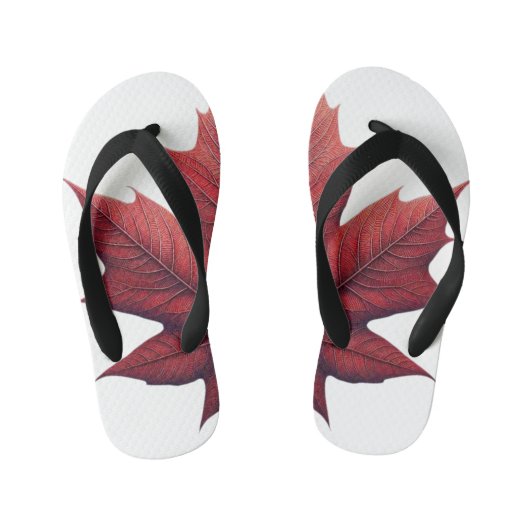 Maple Leaf Kids Flip Flops, Apparel, Fall Clothing Kinderbadesandalen (Fußbett)