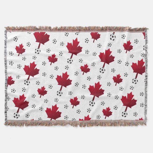 Maple Leaf Match Day Kanadischer Fußball Decke (Vorderseite)