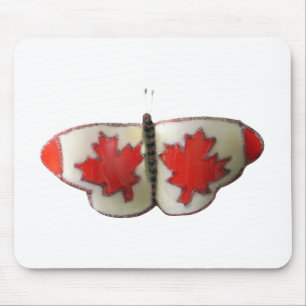 "Maple Leaf Monarch" Kanadische Flagge Schmetterli Mousepad
