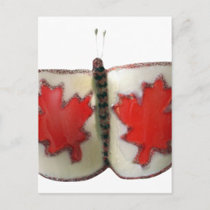 "Maple Leaf Monarch" Kanadische Flagge Schmetterli Postkarte